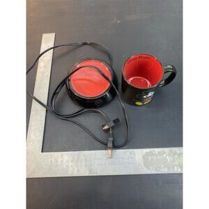 Disney Classic Mickey Mouse Coffee Mug Electric Warmer 10oz Ceramic Cup WORKS